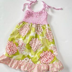3T Blueberry Twirl smocked sundress